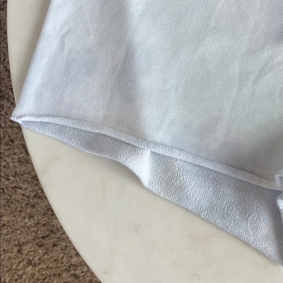 GAP Lounge Set Medium Shirt/ Small Shorts Pastel Blue & White Tie Dye Drawstring - Picture 12 of 14